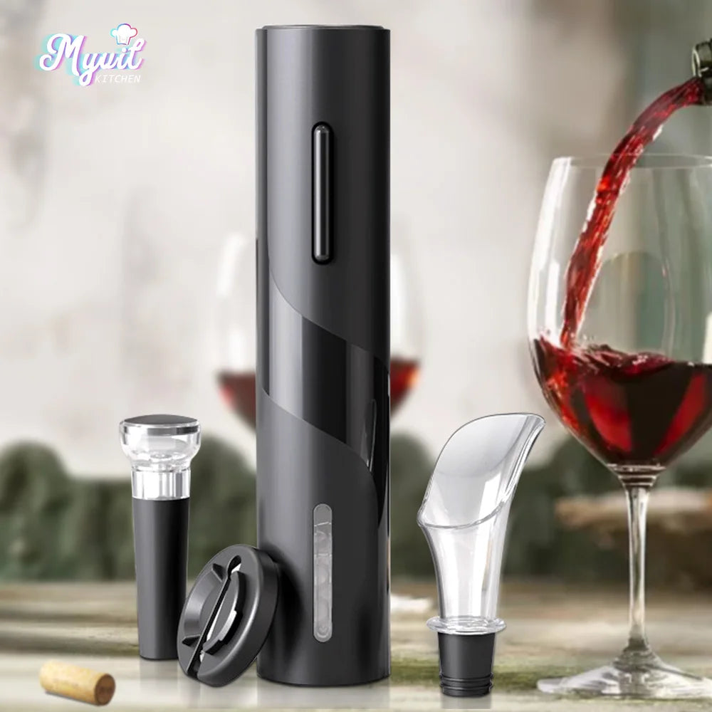 Cork & Cheers: The Cordless Electric Wine & Beer Opener Set for Effortless Entertaining