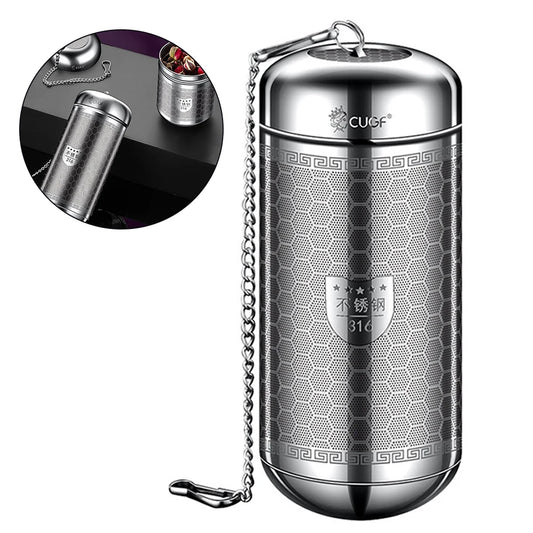 Brew & Bloom Deluxe: The Stainless Steel Tea Infuser Set with Drip Tray & Bonus Spice Ball