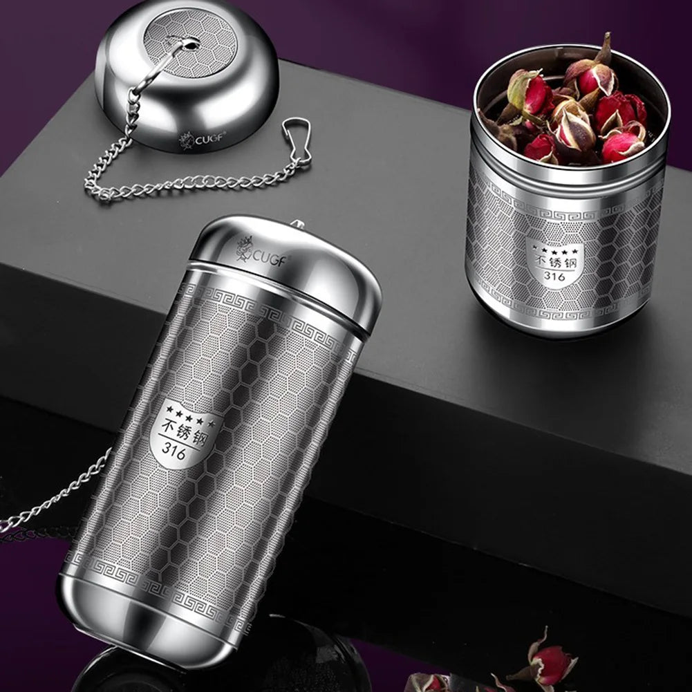 Brew & Bloom Deluxe: The Stainless Steel Tea Infuser Set with Drip Tray & Bonus Spice Ball