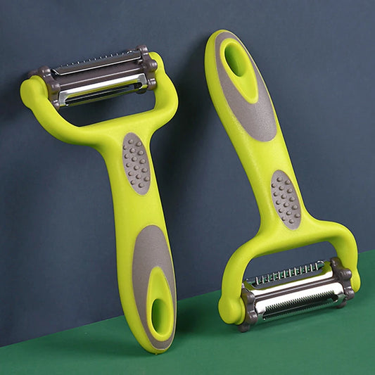 PrepWhirl Trio: The 3-in-1 Rotary Peeler, Slicer & Grater for Culinary Creations