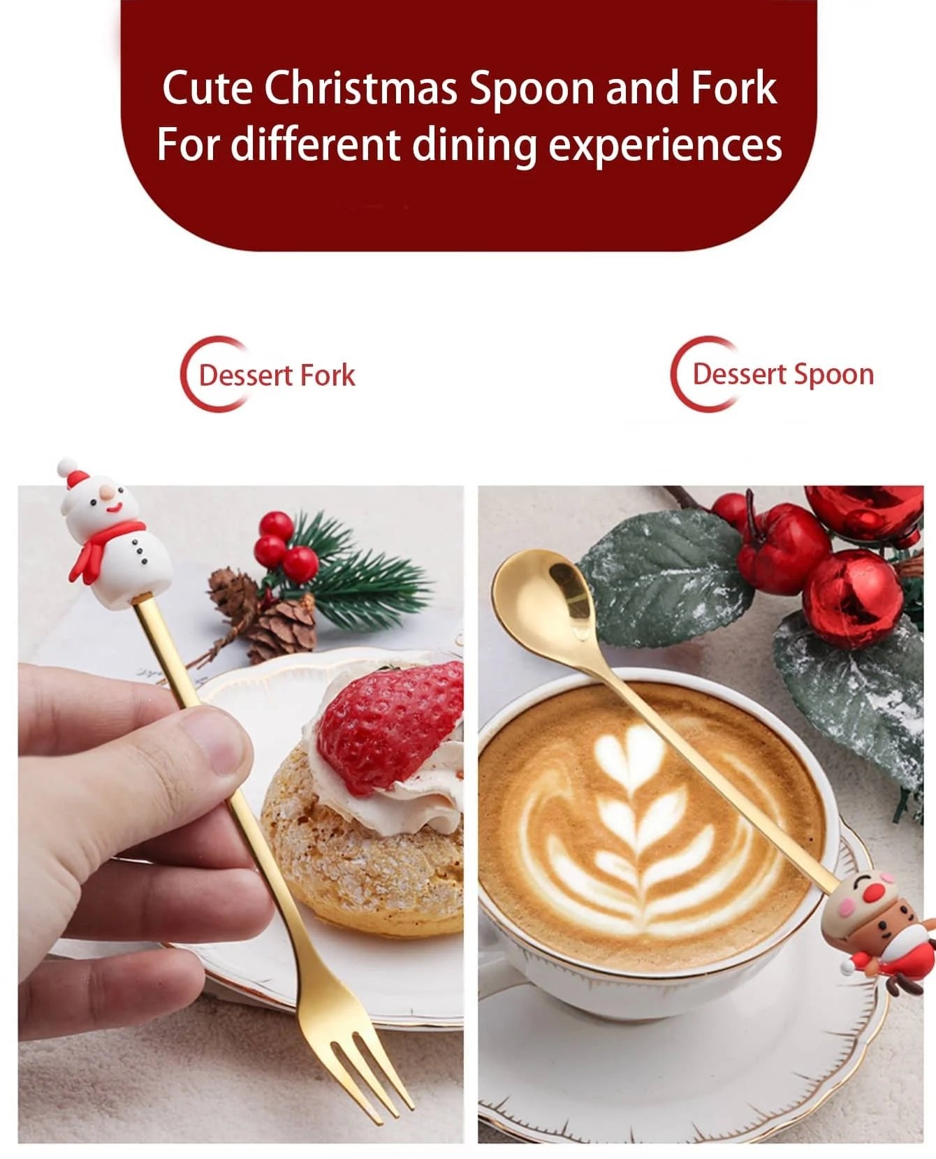 Christmas Cheer Fork &amp; Spoon Collection: Bring Festive Magic to Your TableChristmas Cheer Fork &amp; Spoon Collection: Bring Festive Magic to Your Table