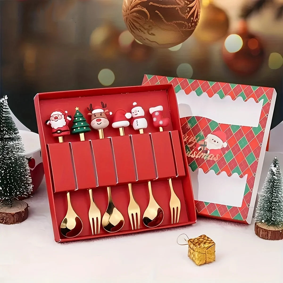 Christmas Cheer Fork &amp; Spoon Collection: Bring Festive Magic to Your TableChristmas Cheer Fork &amp; Spoon Collection: Bring Festive Magic to Your Table