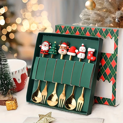 Christmas Cheer Fork &amp; Spoon Collection: Bring Festive Magic to Your TableChristmas Cheer Fork &amp; Spoon Collection: Bring Festive Magic to Your Table