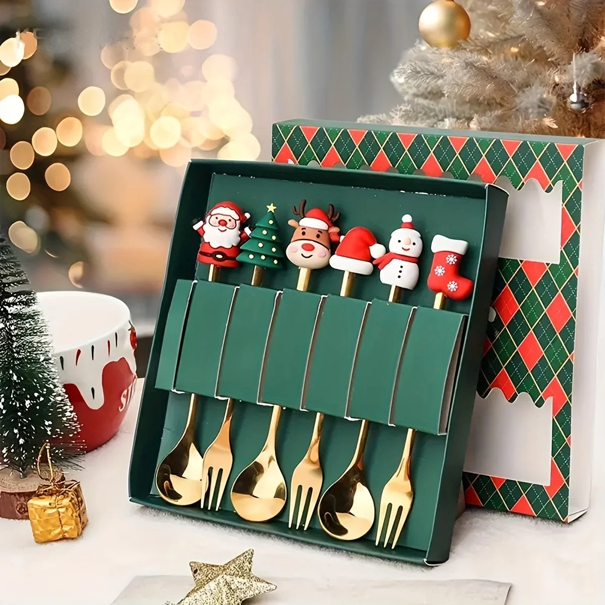 Christmas Cheer Fork &amp; Spoon Collection: Bring Festive Magic to Your TableChristmas Cheer Fork &amp; Spoon Collection: Bring Festive Magic to Your Table