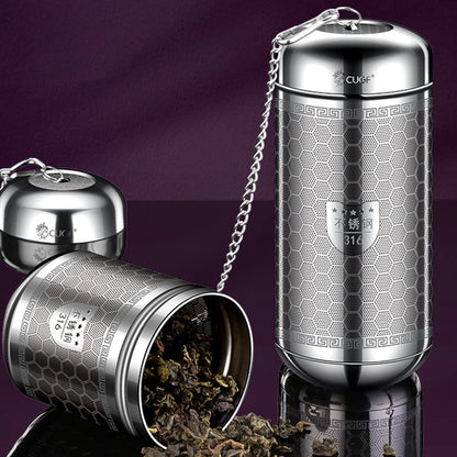 Brew & Bloom Deluxe: The Stainless Steel Tea Infuser Set with Drip Tray & Bonus Spice Ball